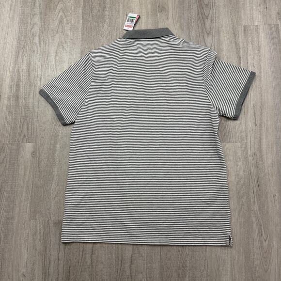 Vineyard Vines Feeder Stripe Stretch Pique Polo Shirt Medium Gray Heather NEW - Picture 6 of 8